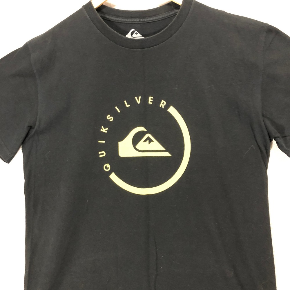 Quiksilver Graphic T-Shirt Regular Fit Short Sleeve Black Size L